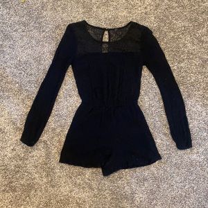 Black Lace Romper
